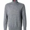 Tommy Hilfiger Pullover MW0MW19558/DW5 Stehkragenpullover, Baumwolle, Nachtblau meliert, Nachtblau