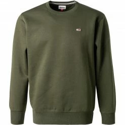 TOMMY JEANS Sweatshirt DM0DM09591/MRZ Bio Baumwolle, Olivgrün, Dunkelolive