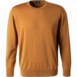 OLYMP Casual Modern Fit Pullover 0150/11/56 Merinowolle, Ocker