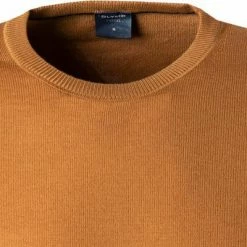 OLYMP Casual Modern Fit Pullover 0150/11/56 Merinowolle, Ocker -striangebote 376690 norm2