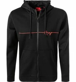 HUGO Sweatjacke Dampari 50457100/001 Baumwolle, Schwarz -striangebote 376765 norm
