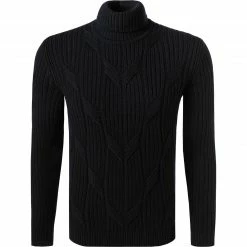 HUGO Pullover Scablon 50456021/410 Rollkragenpullover, Schurwolle, Navy