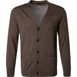 Polo Ralph Lauren Cardigan 710763372/005 Merinowolle waschbar, Braun meliert, Braun