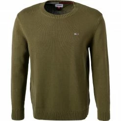 TOMMY JEANS Pullover DM0DM11856/L8Q Bio Baumwolle, Olivgrün, Olive