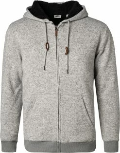Quiksilver Pullover EQYFT04428/SJSH Kapuzenjacke, Mikrofaser, Hellgrau meliert, Hellgrau