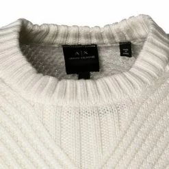 ARMANI EXCHANGE Pullover 6KZM2A/ZMY1Z/1100 Mikrofaser, Wollweiß, Weiß -striangebote 377100 norm2
