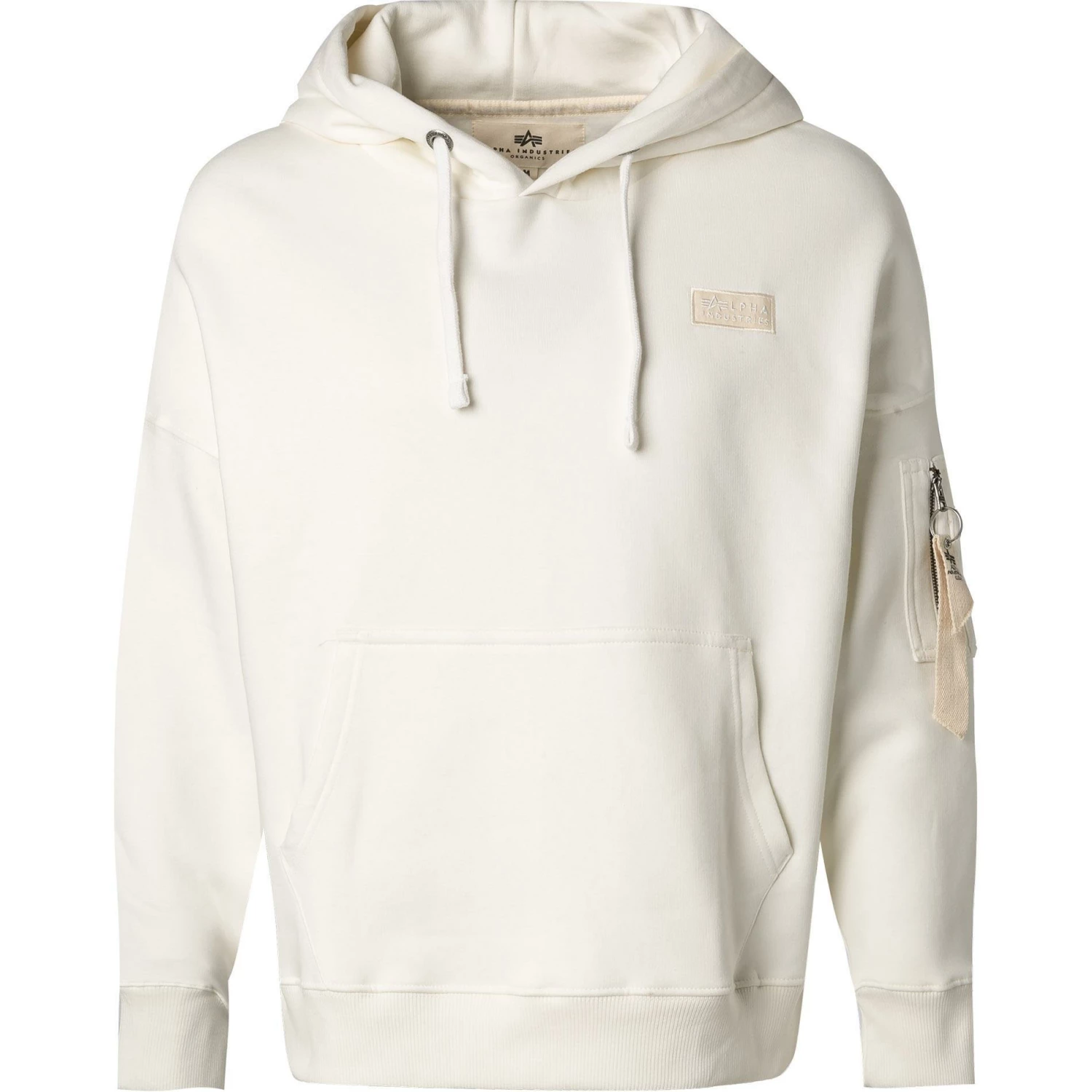 ALPHA INDUSTRIES Hoodie Organics OS 118349/626 Bio Baumwolle, Wollweiß, Weiß 3 ALPHA INDUSTRIES Hoodie Organics OS 118349/626 Bio Baumwolle, Wollweiß, Weiß