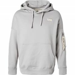 ALPHA INDUSTRIES Hoodie Organics OS 118349/643 Bio Baumwolle, Grau