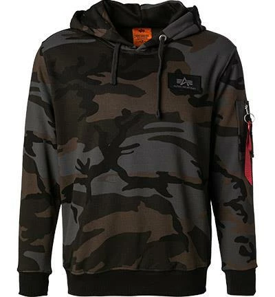 ALPHA INDUSTRIES Hoodie X-Fit Camo 158321C/125 Baumwolle, Camouflage, Schwarz 3 ALPHA INDUSTRIES Hoodie X-Fit Camo 158321C/125 Baumwolle, Camouflage, Schwarz – Bild 2