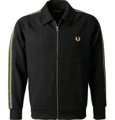 Fred Perry Strickjacke J2537/102 Trainingsjacke, Mikrofaser, Schwarz 4 Fred Perry Strickjacke J2537/102 Trainingsjacke, Mikrofaser, Schwarz – Bild 2