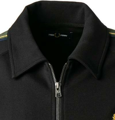 Fred Perry Strickjacke J2537/102 Trainingsjacke, Mikrofaser, Schwarz 5 Fred Perry Strickjacke J2537/102 Trainingsjacke, Mikrofaser, Schwarz – Bild 3
