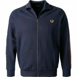 Fred Perry Strickjacke J2536/395 Trainingsjacke, Mikrofaser, Karbonblau