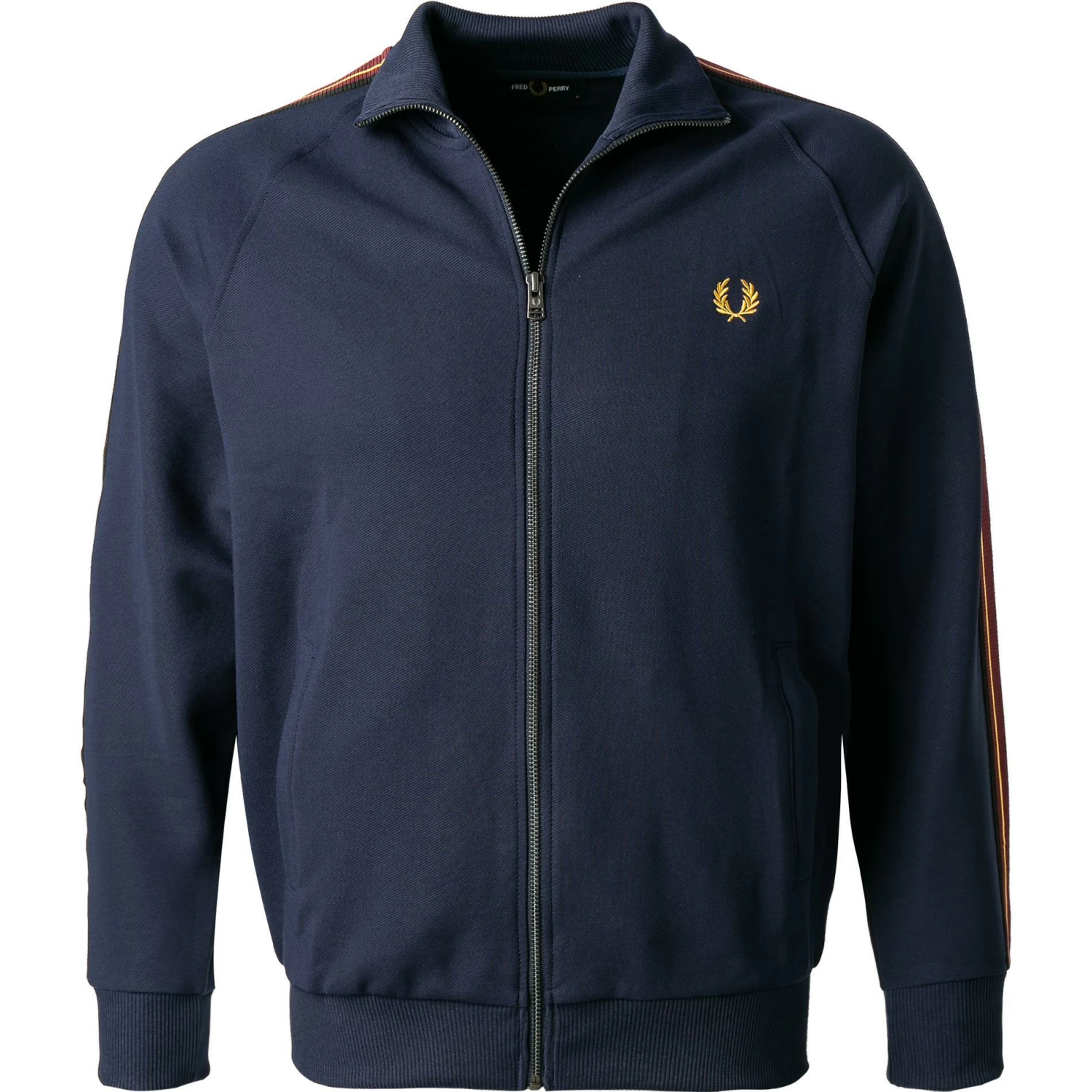 Fred Perry Strickjacke J2536/395 Trainingsjacke, Mikrofaser, Karbonblau 3 Fred Perry Strickjacke J2536/395 Trainingsjacke, Mikrofaser, Karbonblau