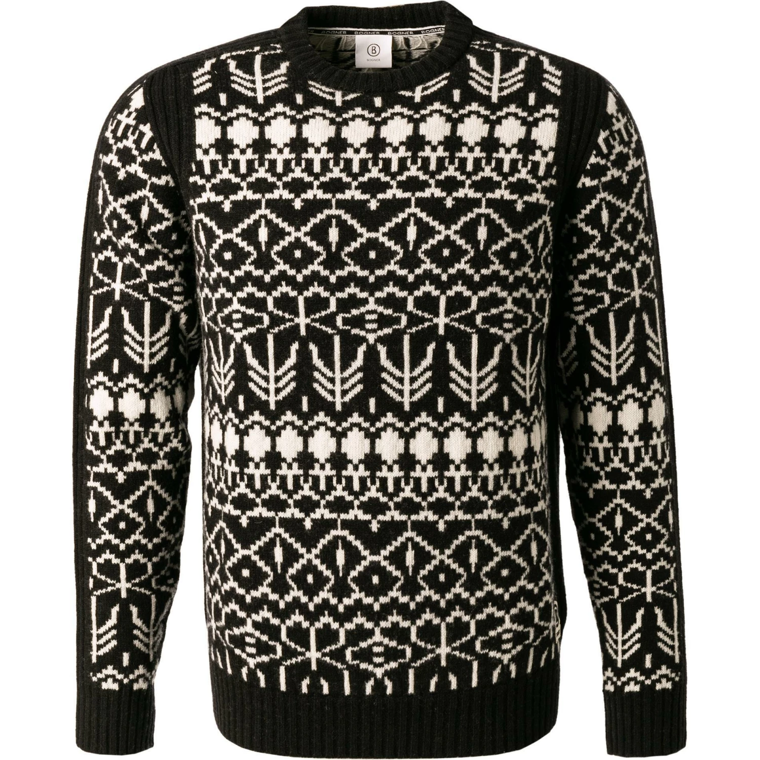 BOGNER Pullover Balte 8875/5966/025 Wolle, Schwarz-weiß gemustert, Schwarz-weiß 3 BOGNER Pullover Balte 8875/5966/025 Wolle, Schwarz-weiß gemustert, Schwarz-weiß