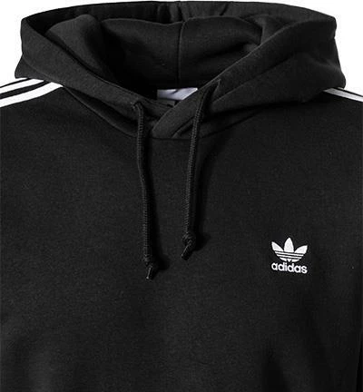 adidas ORIGINALS 3-Stripes Hoody black H06676 Hoodie, Baumwolle, Schwarz 5 adidas ORIGINALS 3-Stripes Hoody black H06676 Hoodie, Baumwolle, Schwarz – Bild 3