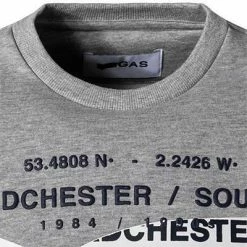 GAS Sweatshirt 552523 185006/0174 Bio Baumwolle, Grau meliert, Grau -striangebote 377294 norm2