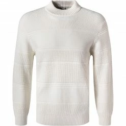 bugatti Pullover 7750/85522/20 Stehkragenpullover, Baumwolle-Kaschmir, Creme