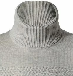 HUGO Pullover Siseono 50456007/107 Rollkragenpullover, Schurwolle, Kitt meliert, Kitt -striangebote 377537 norm2