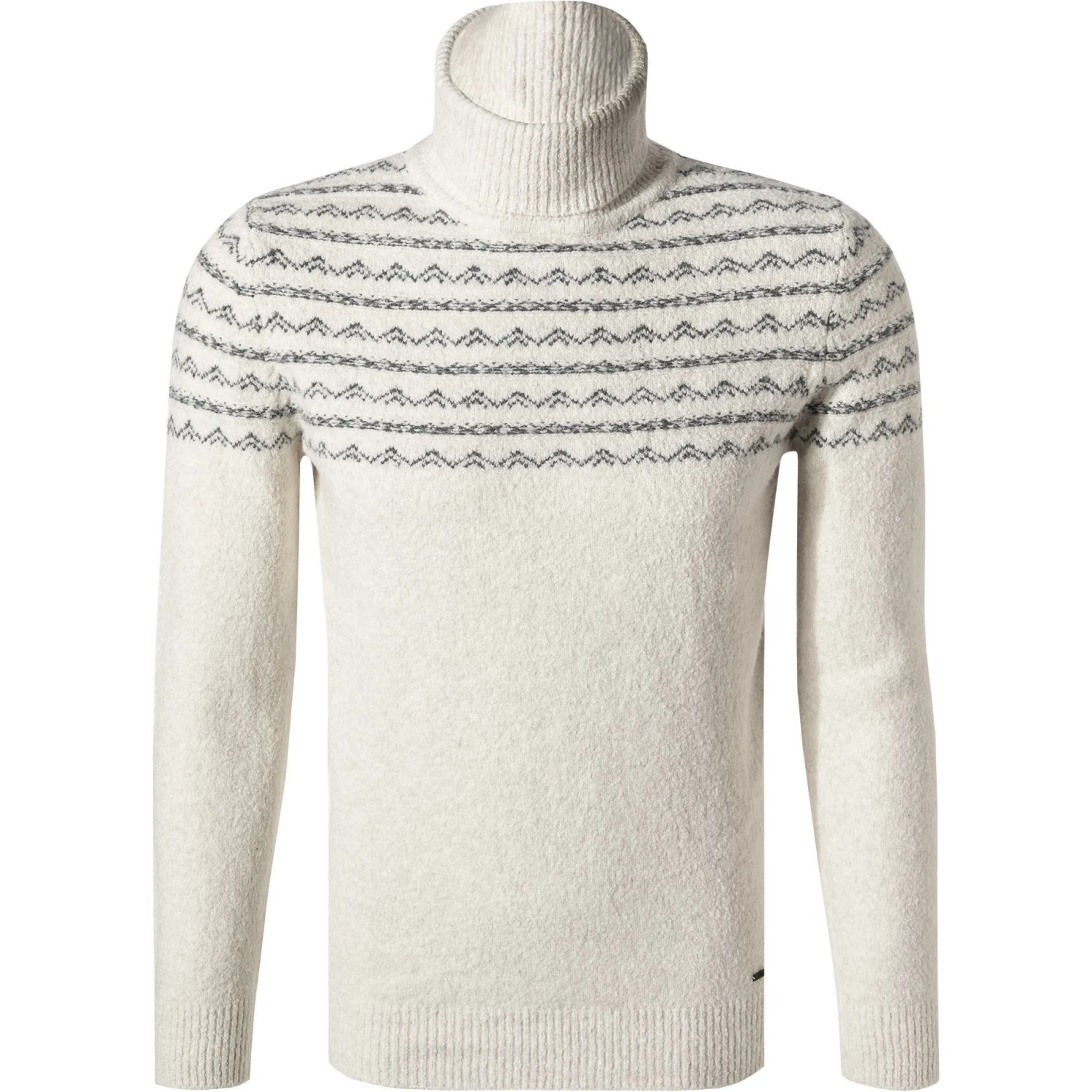 CINQUE Pullover Cibruno 6032-7519/10 Rollkragenpullover, Baumwolle, Creme meliert-grau gemustert, Creme 3 CINQUE Pullover Cibruno 6032-7519/10 Rollkragenpullover, Baumwolle, Creme meliert-grau gemustert, Creme