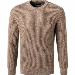 Gant Pullover 8040095/265 Wolle, Braun meliert, Mittelbraun