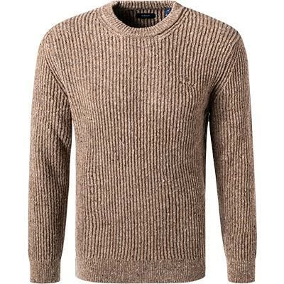 Gant Pullover 8040095/265 Wolle, Braun meliert, Mittelbraun 4 Gant Pullover 8040095/265 Wolle, Braun meliert, Mittelbraun – Bild 2