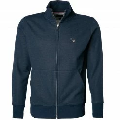 Gant Cardigan 2048004/4 Sweatjacke, Baumwolle, Marineblau meliert, Marine