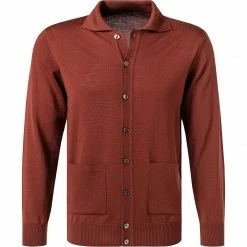 Stenströms Cardigan 420102/1355/564 Merinowolle waschbar, Rostbraun