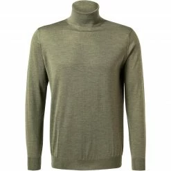 Stenströms Pullover 422206/1350/438 Rollkragenpullover, Merinowolle waschbar, Salbei meliert, Salbei