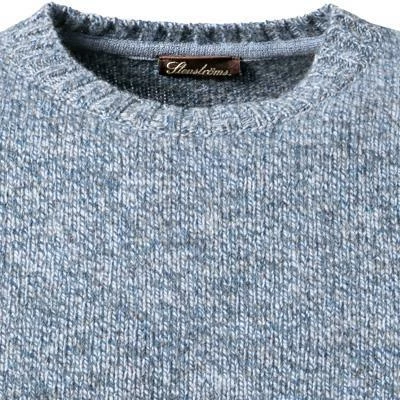 Stenströms Pullover 420116/1794/160 Merinowolle waschbar, Jeansblau-braun meliert, Jeansblau 5 Stenströms Pullover 420116/1794/160 Merinowolle waschbar, Jeansblau-braun meliert, Jeansblau – Bild 3