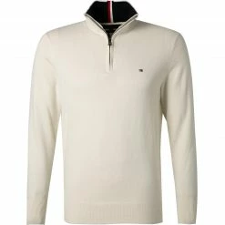 Tommy Hilfiger Troyer MW0MW12983/YBI Pima Baumwolle-Kaschmir, Ecru