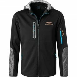 HACKETT Hoodie HM580917/999 Sweatjacke, ASTON MARTIN, Baumwolle, Schwarz