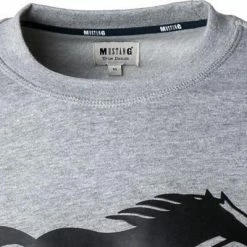 MUSTANG Sweatshirt 1011598/4140 Baumwolle, Grau meliert, Grau -striangebote 378208 norm2