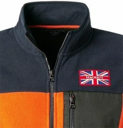 HACKETT Sweatjacke HM580931/5DE Fleecejacke, Classic Fit, Mikrofaser, Navy-orange, Navy-orange-grün -striangebote 378216 norm2