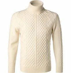 HACKETT Pullover HM702718/814 Rollkragenpullover, Merinowolle-Kaschmir, Wollweiß, Ecru -striangebote 378240 norm