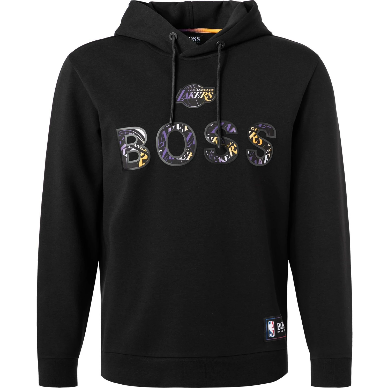 BOSS Hoodie WBounce 50461971/002 NBA Capsule Kollektion, Baumwolle, Schwarz, Schwarz-lila 3 BOSS Hoodie WBounce 50461971/002 NBA Capsule Kollektion, Baumwolle, Schwarz, Schwarz-lila