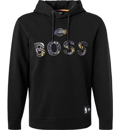 BOSS Hoodie WBounce 50461971/002 NBA Capsule Kollektion, Baumwolle, Schwarz, Schwarz-lila 4 BOSS Hoodie WBounce 50461971/002 NBA Capsule Kollektion, Baumwolle, Schwarz, Schwarz-lila – Bild 2