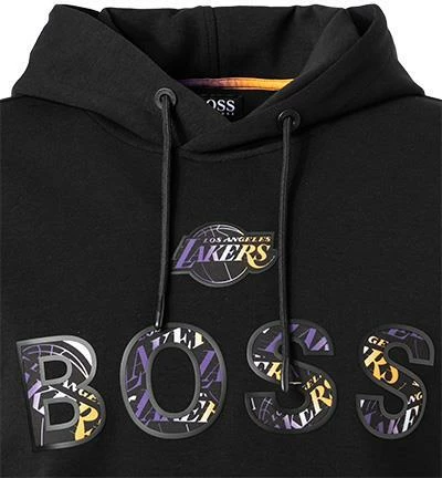 BOSS Hoodie WBounce 50461971/002 NBA Capsule Kollektion, Baumwolle, Schwarz, Schwarz-lila 5 BOSS Hoodie WBounce 50461971/002 NBA Capsule Kollektion, Baumwolle, Schwarz, Schwarz-lila – Bild 3