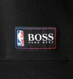 BOSS Hoodie WBounce 50461971/004 NBA Capsule Kollektion, Baumwolle, Schwarz, Schwarz-blau -striangebote 378302 norm3