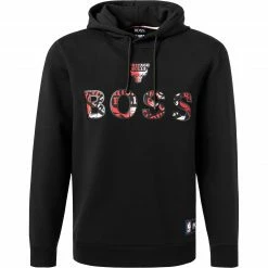 BOSS Hoodie WBounce 50461971/003 NBA Capsule Kollektion, Baumwolle, Schwarz, Schwarz-dunkelrot