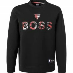 BOSS Sweatshirt Windmill 50461981/003 NBA Capsule Kollektion, Baumwolle, Schwarz, Schwarz-dunkelrot