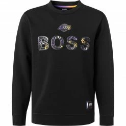 BOSS Sweatshirt Windmill 50461981/002 NBA Capsule Kollektion, Baumwolle, Schwarz, Schwarz-lila