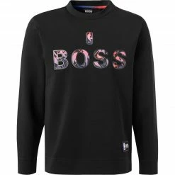BOSS Sweatshirt Windmill 50461981/001 NBA Capsule Kollektion, Baumwolle, Schwarz, Schwarz-rot