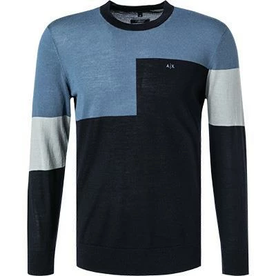 ARMANI EXCHANGE Pullover 6KZM1M/ZMS8Z/55AB Merinowolle, Navy 4 ARMANI EXCHANGE Pullover 6KZM1M/ZMS8Z/55AB Merinowolle, Navy – Bild 2