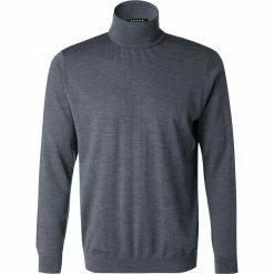 Falke Pullover 60178/3970 Rollkragenpullover, Schurwolle, Dunkelgrau meliert, Dunkelgrau