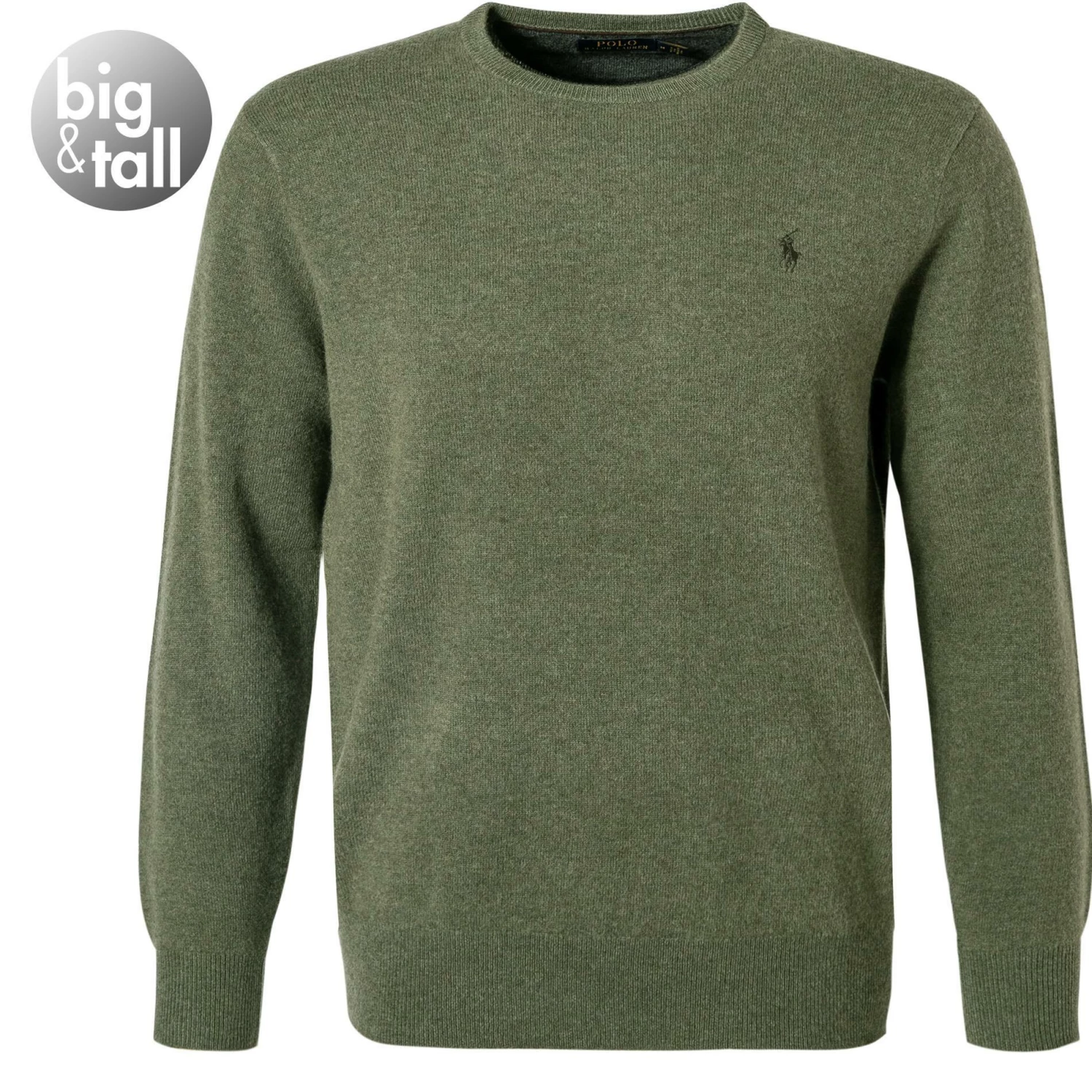 Polo Ralph Lauren Pullover 711667378/010 Big&Tall, Wolle, Olivgrün meliert, Olive 3 Polo Ralph Lauren Pullover 711667378/010 Big&Tall, Wolle, Olivgrün meliert, Olive