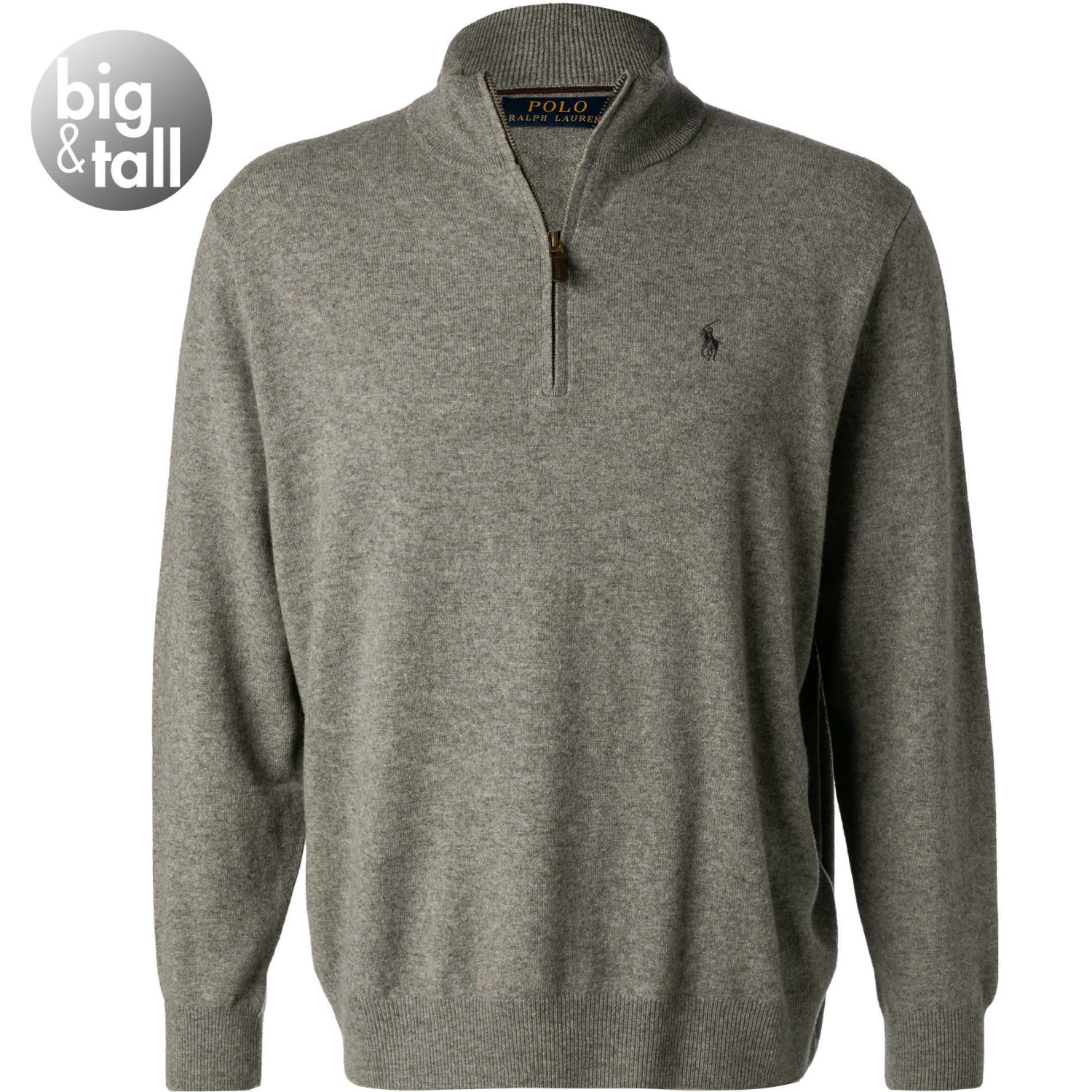 Polo Ralph Lauren Pullover 711723053/007 Troyer, Big&Tall, Wolle, Grau meliert, Grau 3 Polo Ralph Lauren Pullover 711723053/007 Troyer, Big&Tall, Wolle, Grau meliert, Grau
