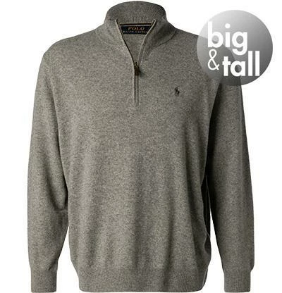 Polo Ralph Lauren Pullover 711723053/007 Troyer, Big&Tall, Wolle, Grau meliert, Grau 4 Polo Ralph Lauren Pullover 711723053/007 Troyer, Big&Tall, Wolle, Grau meliert, Grau – Bild 2