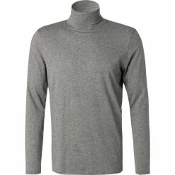 OLYMP Level Five Body Fit Longsleeve 5641/84/60 Baumwolle-Kaschmir, Mittelgrau meliert, Mittelgrau