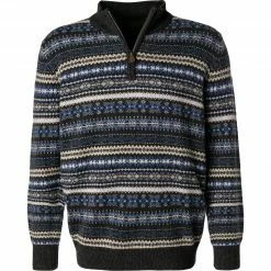 Fynch-Hatton Troyer 1221 290/1910 Merinowolle, Blau gemustert, Blau