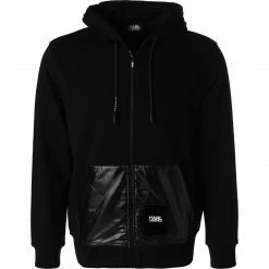 KARL LAGERFELD Sweatjacke 705010/0/512910/990 Baumwolle, Schwarz
